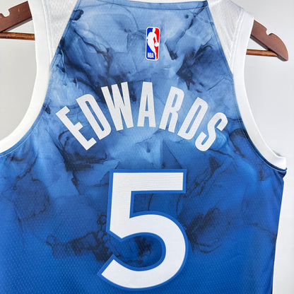 Timberwolves City Edition No. 5 Edwards na 24ª temporada